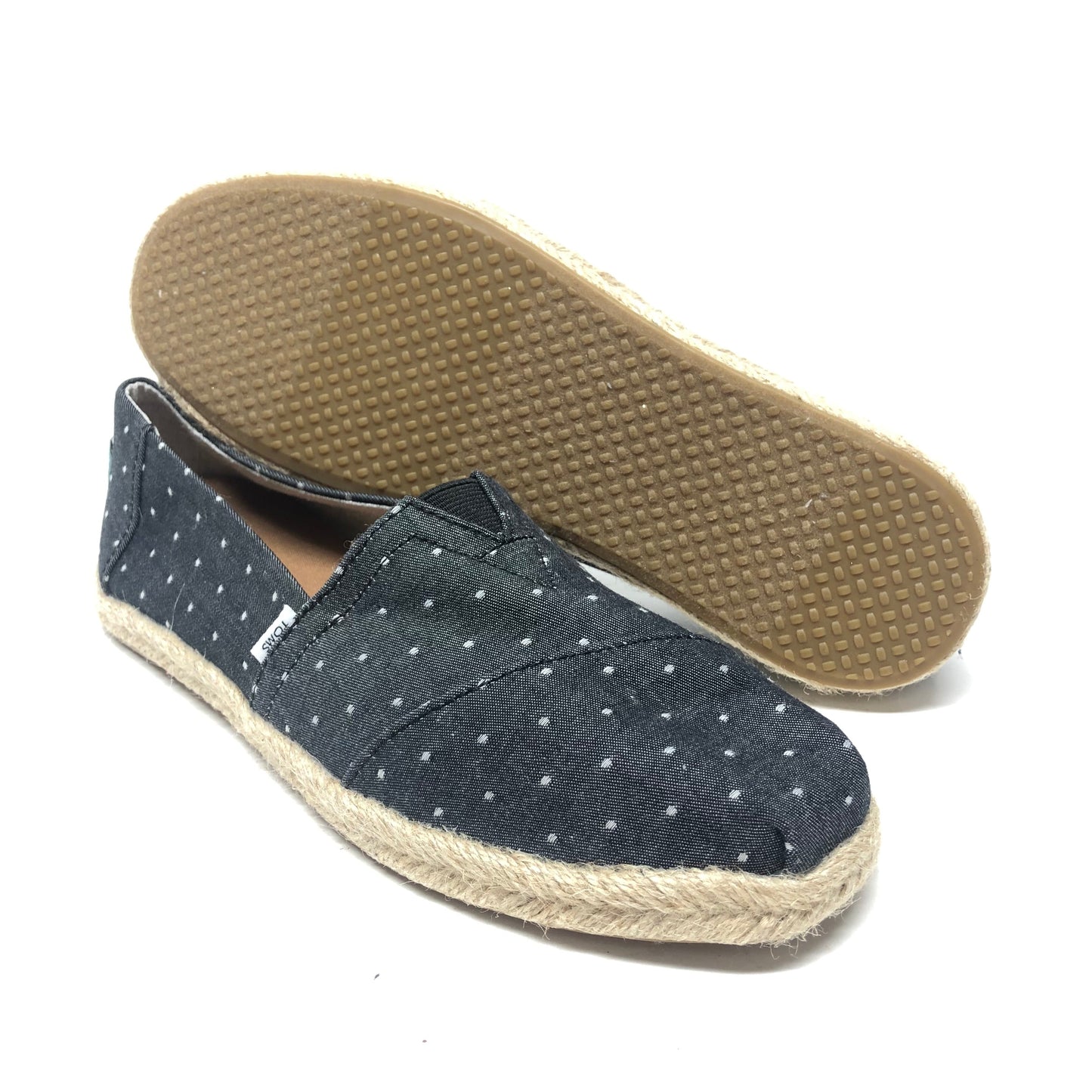 Shoes Flats By Toms In Blue & White, Size: 6.5