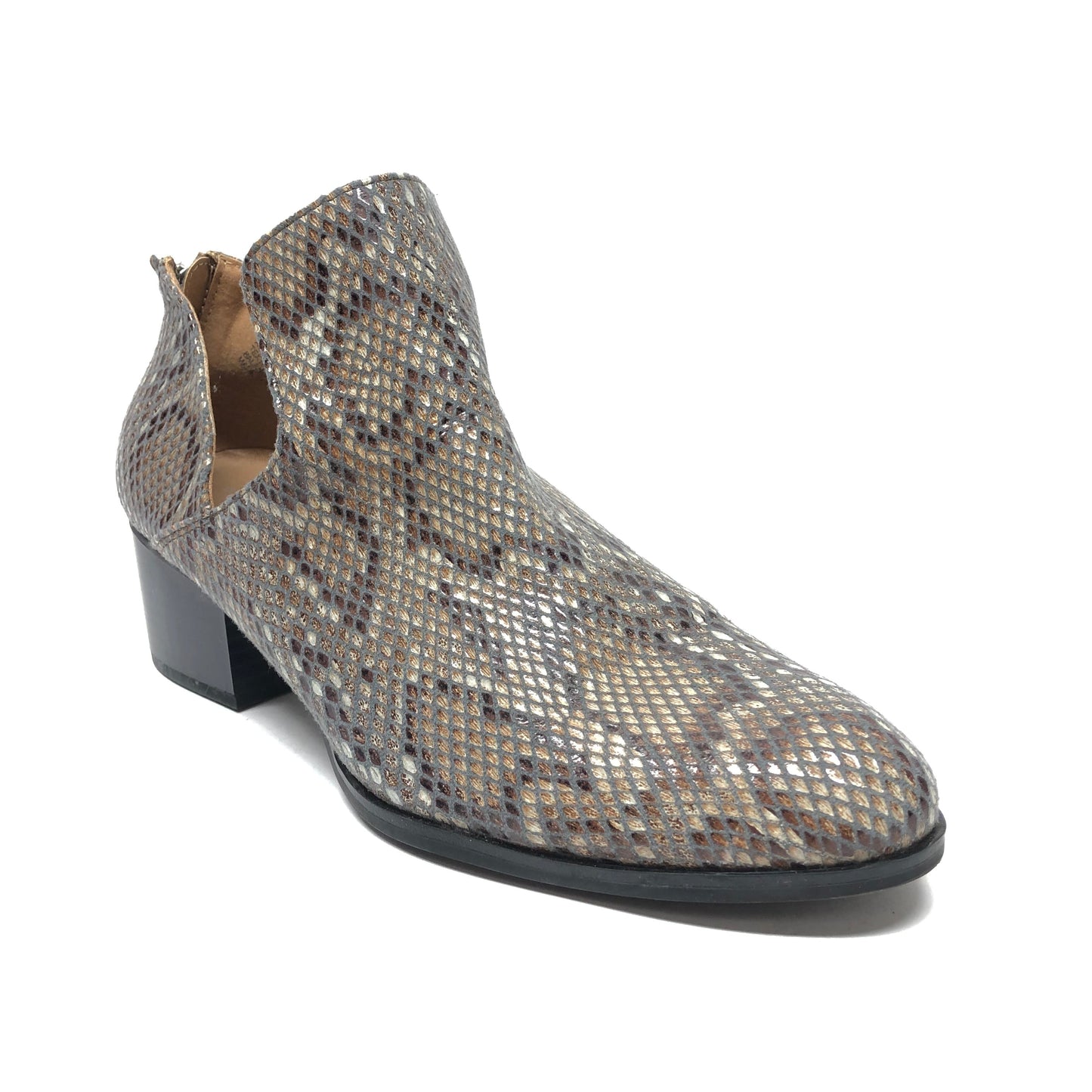 Boots Ankle Heels By New Directions In Snakeskin Print, Size: 9.5