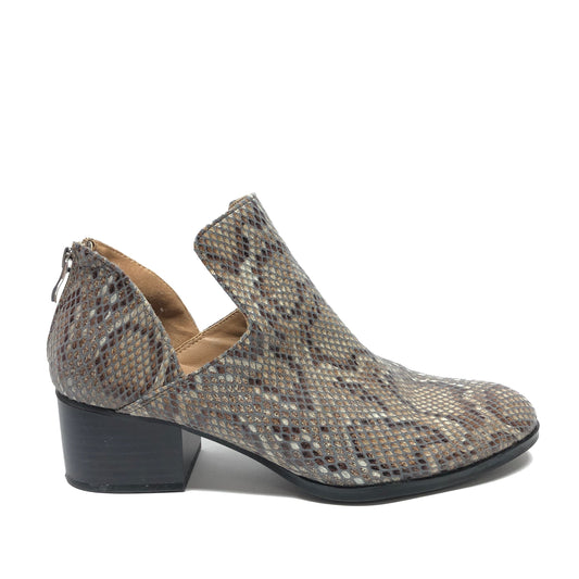 Boots Ankle Heels By New Directions In Snakeskin Print, Size: 9.5