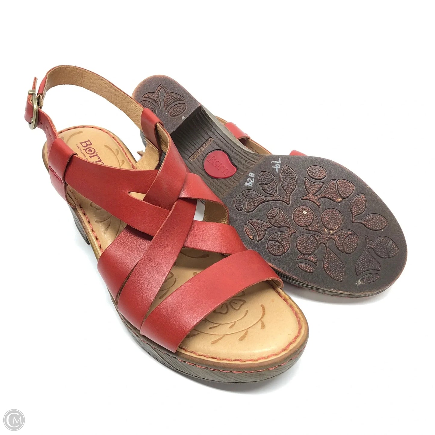 Sandals Heels Block By Born In Red, Size: 10