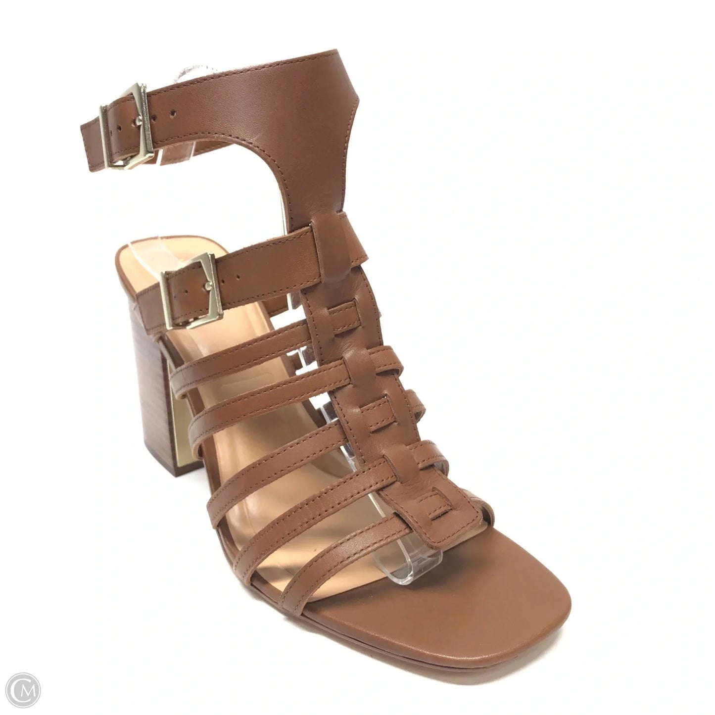 Sandals Heels Block By Vince Camuto In Brown, Size: 11