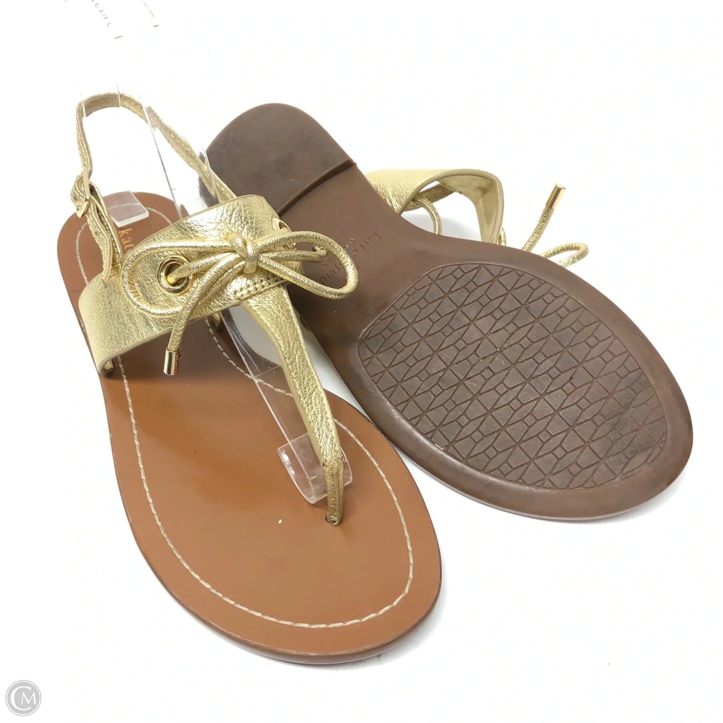 Sandals Designer By Kate Spade In Gold, Size: 8.5