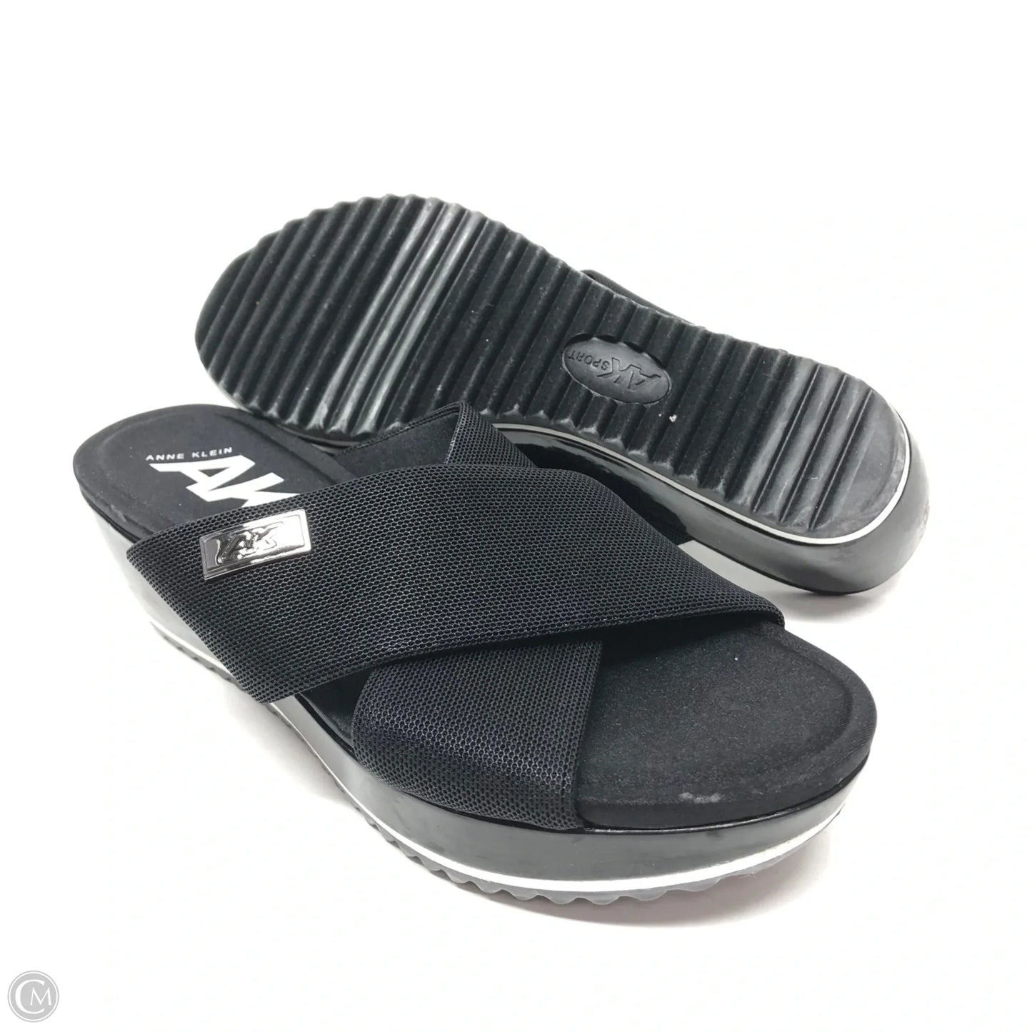 Sandals Heels Wedge By Anne Klein In Black, Size: 6