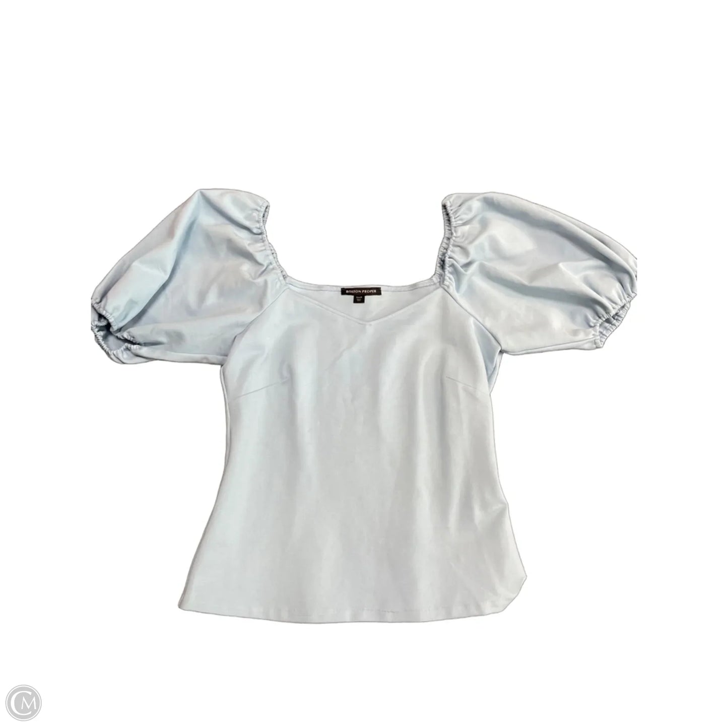 Blouse Short Sleeve By Boston Proper In Blue, Size: M