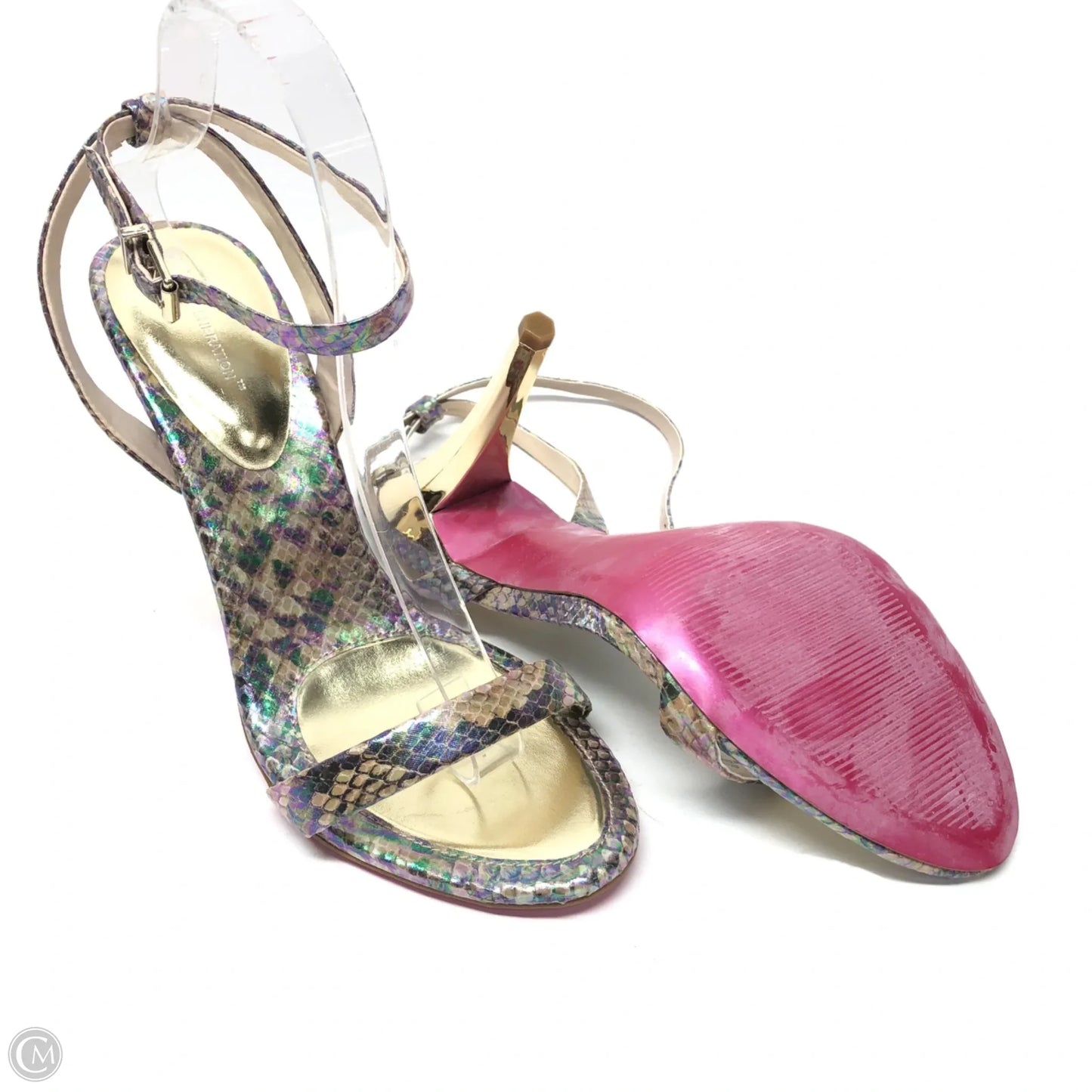 Sandals Heels Block By Bcbgeneration In Multi-colored, Size: 9