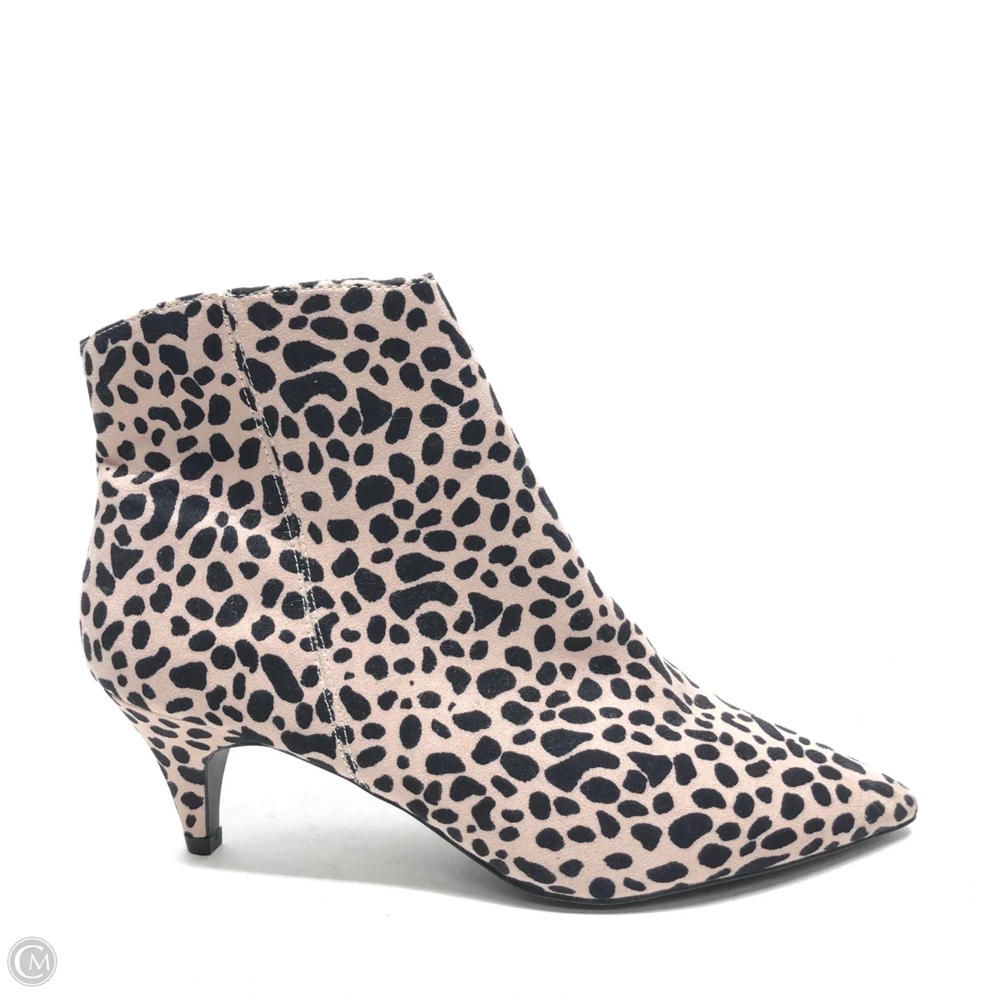 Boots Ankle Heels By Qupid In Black & Tan, Size: 9