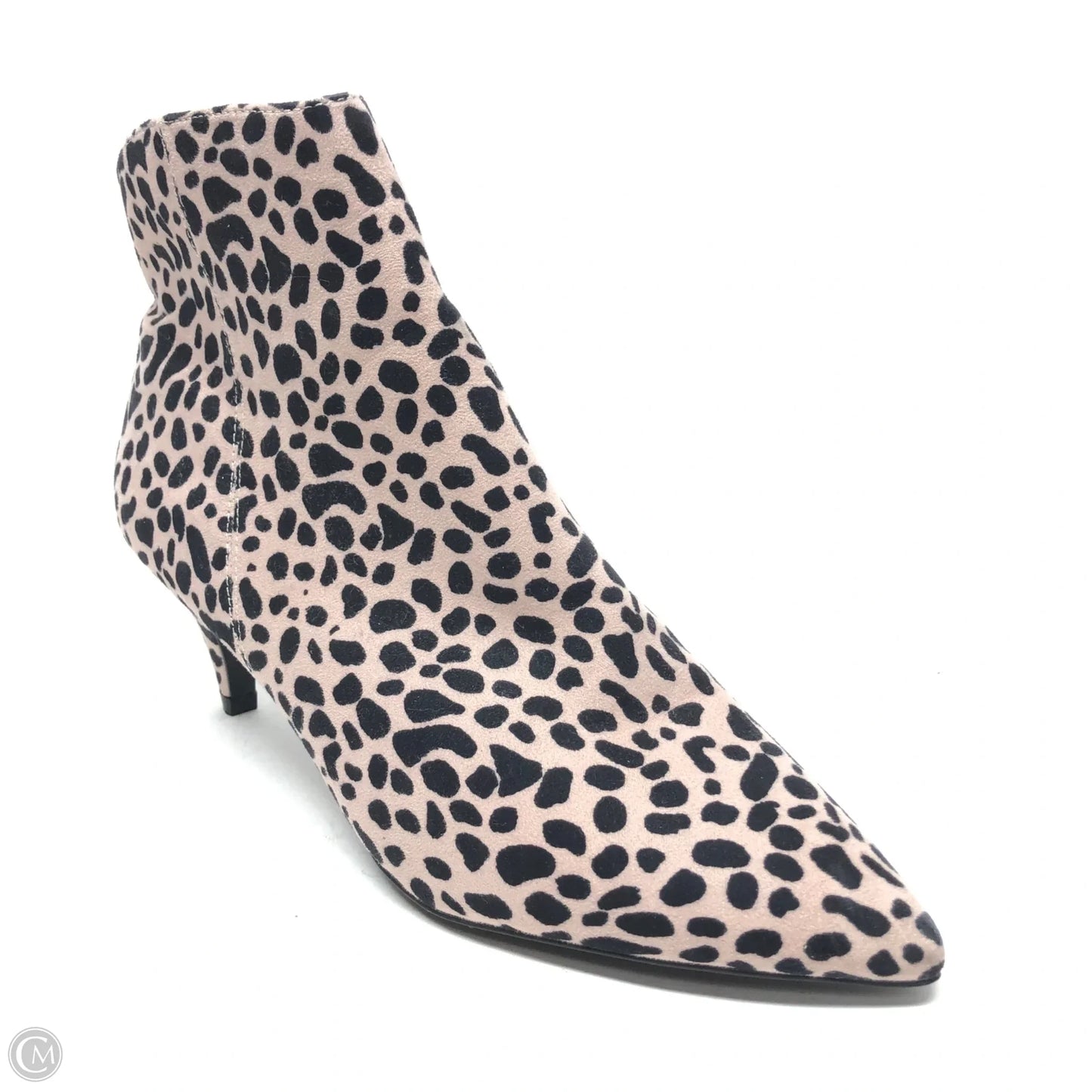 Boots Ankle Heels By Qupid In Black & Tan, Size: 9