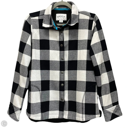 Jacket Shirt By Orvis In Black & White, Size: M