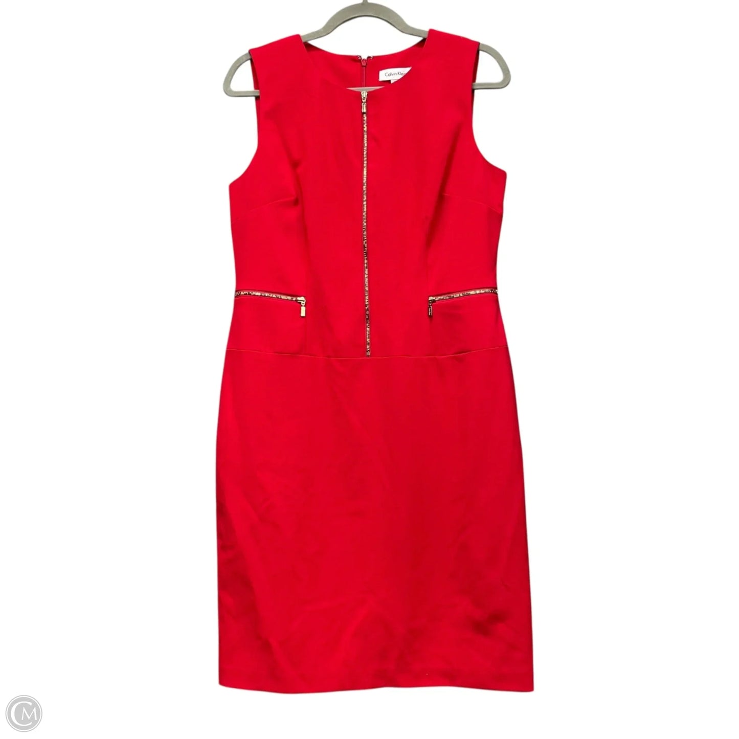 Dress Work By Calvin Klein In Red, Size: 10