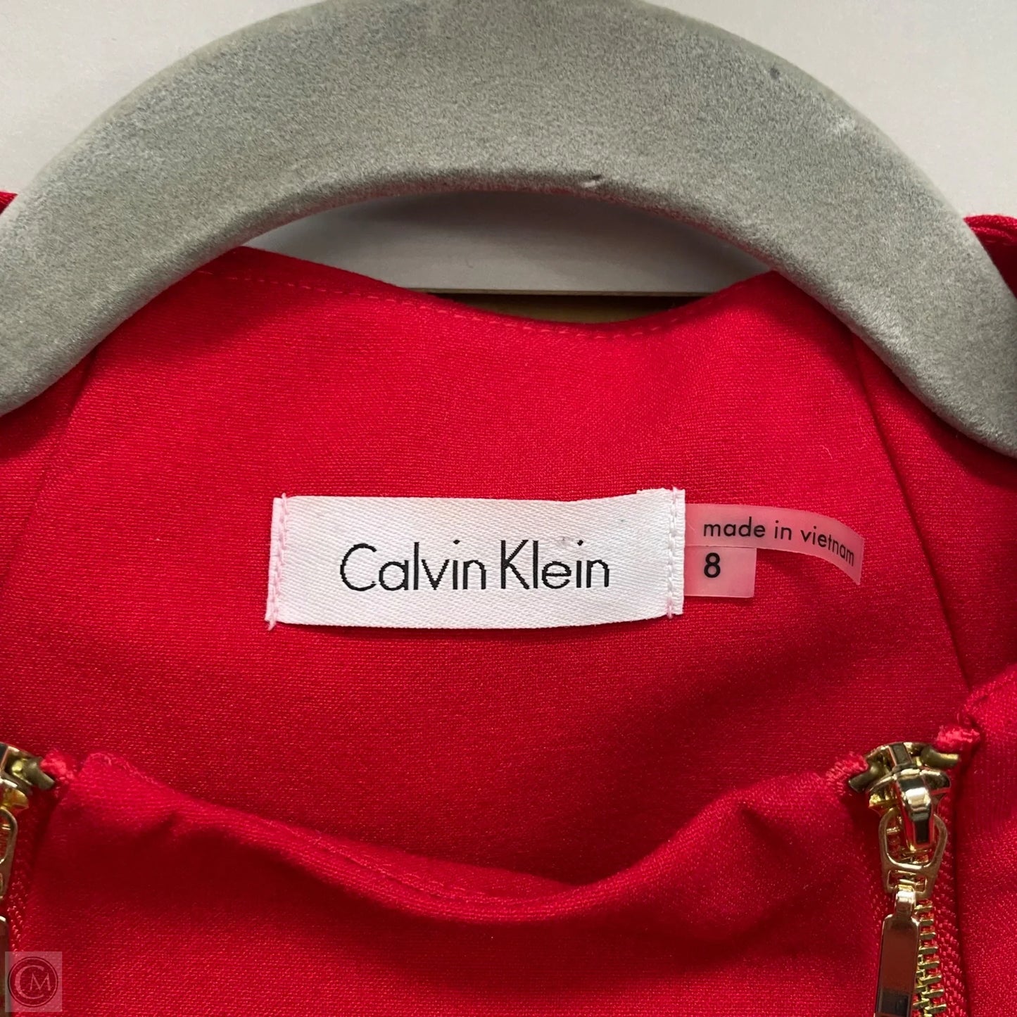 Dress Work By Calvin Klein In Red, Size: 8