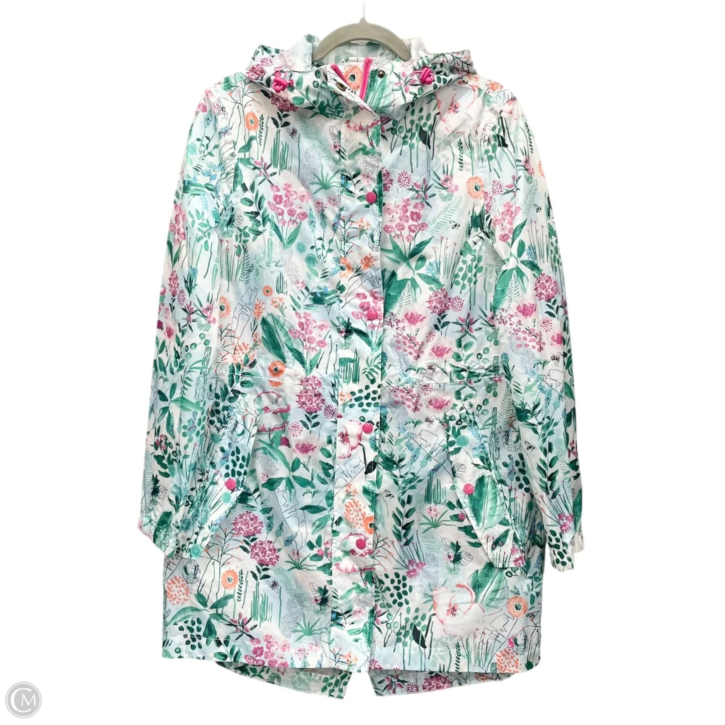 Coat Raincoat By Joules In Multi-colored, Size: 6