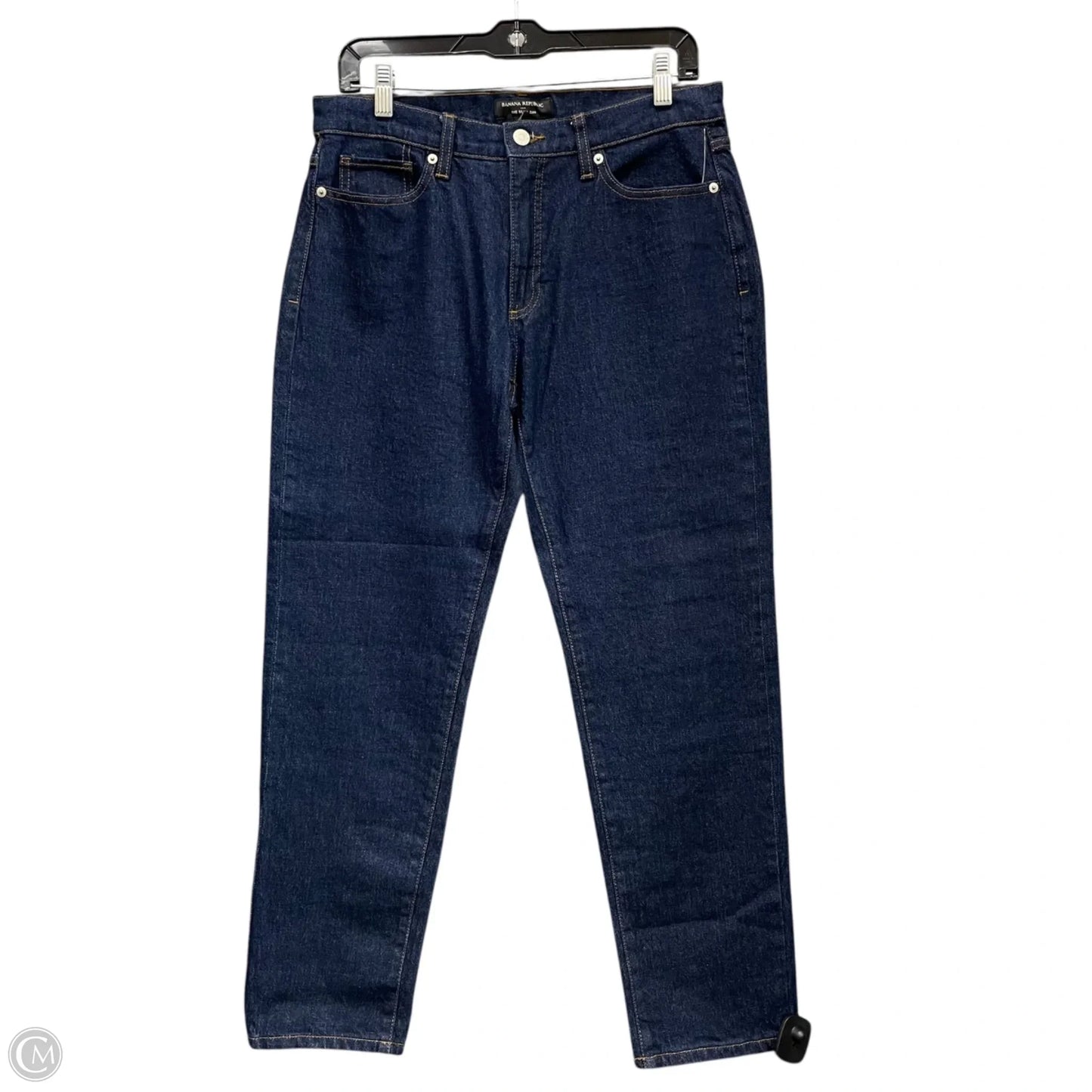 Jeans Straight By Banana Republic In Blue Denim, Size: 4