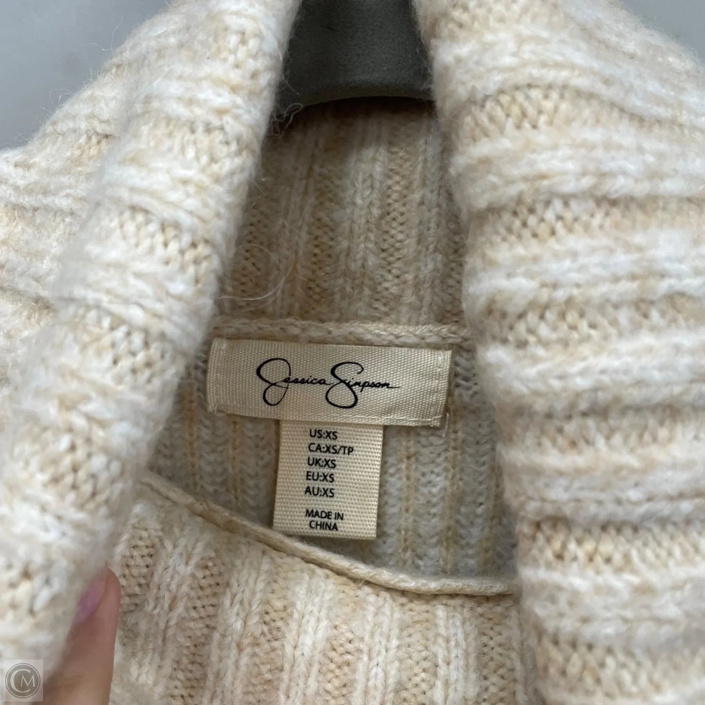 Sweater By Jessica Simpson In Beige, Size: Xs