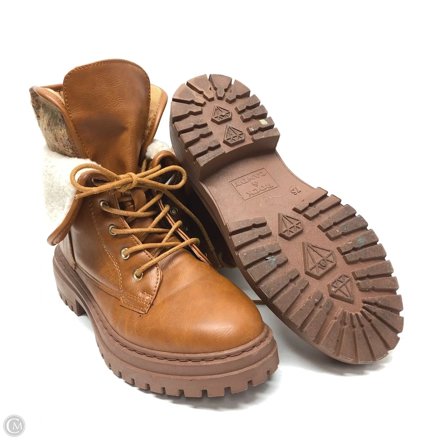 Boots Ankle Flats By Rock And Candy In Brown, Size: 7.5