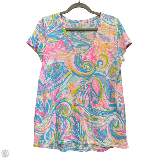 Top Short Sleeve Designer By Lilly Pulitzer In Multi-colored, Size: M