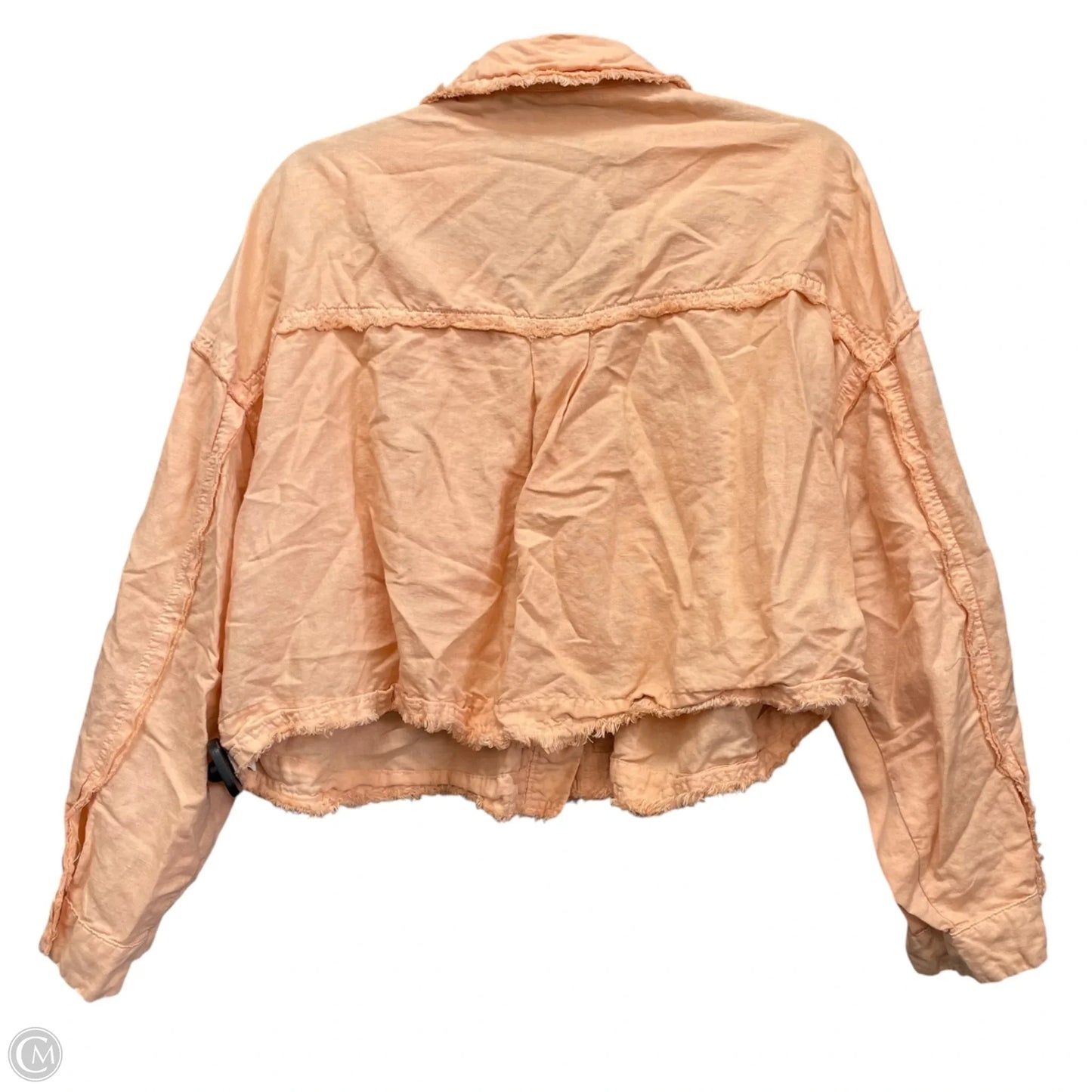 Jacket Shirt By Zara In Orange, Size: Xl