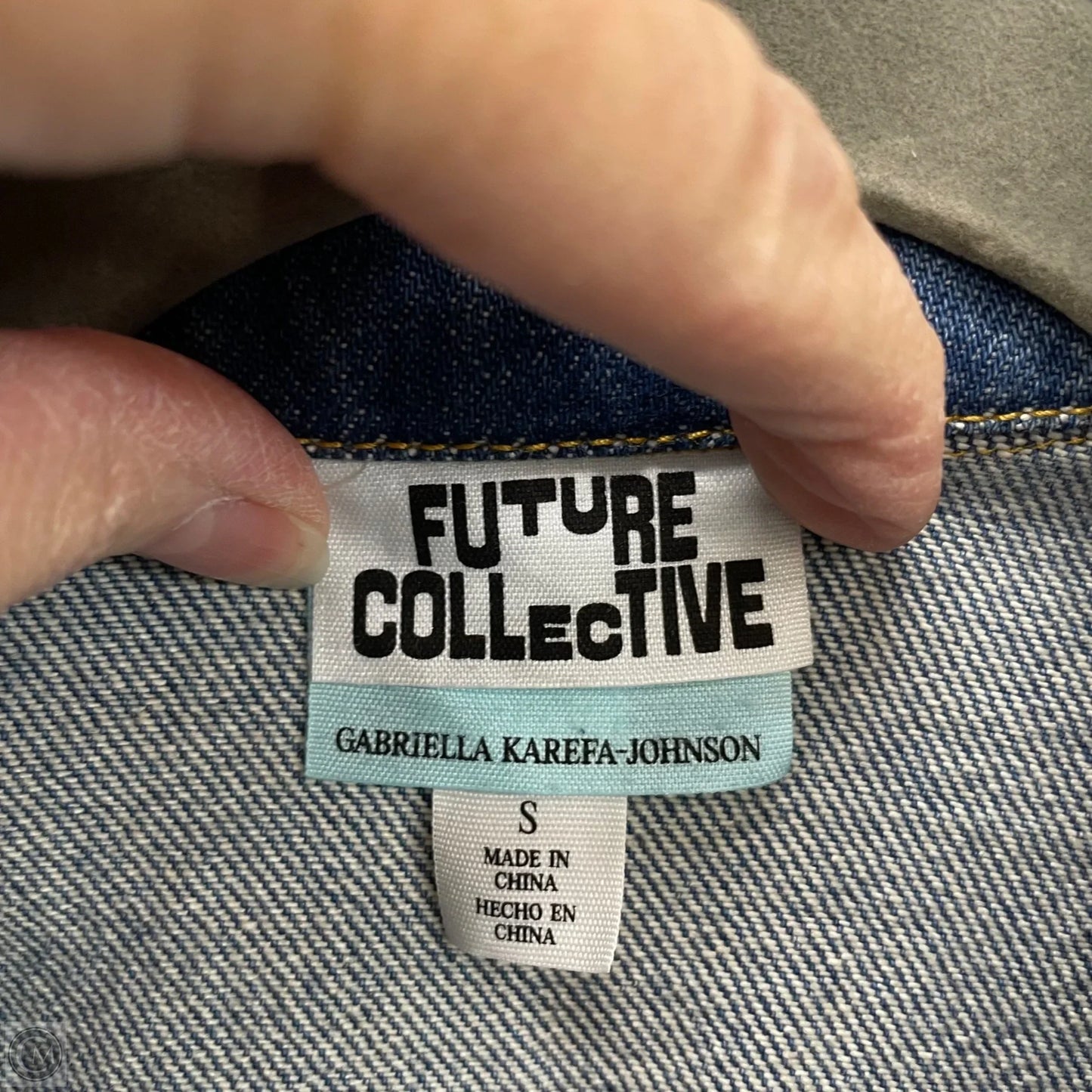 Jacket Denim By Future Collective In Blue Denim, Size: S
