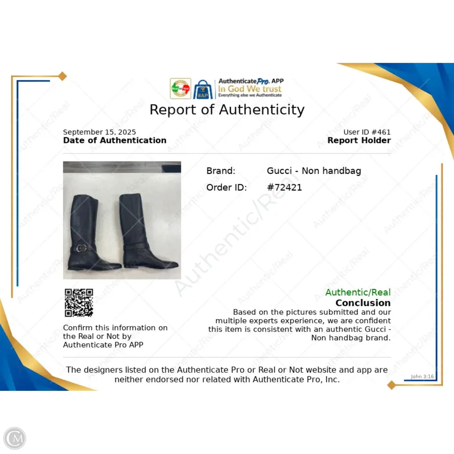 Boots Luxury Designer By Gucci In Black, Size: 10.5