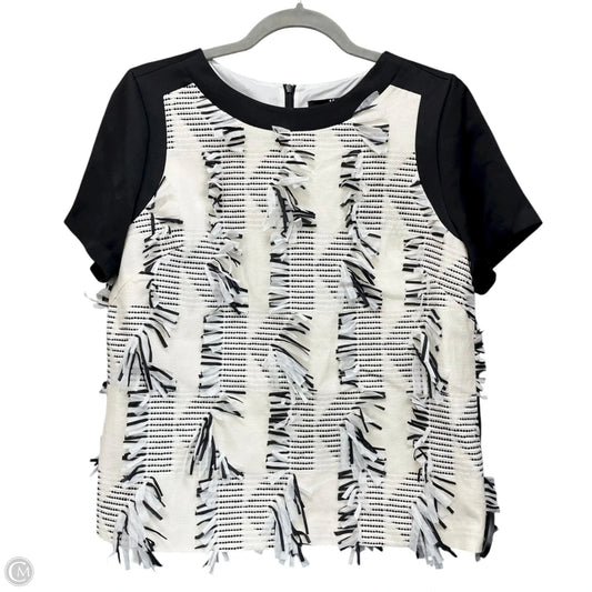 Top Short Sleeve Designer By Karl Lagerfeld In Black & White, Size: S