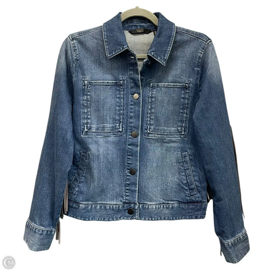 Jacket Denim By Cmc In Blue & Grey, Size: 2
