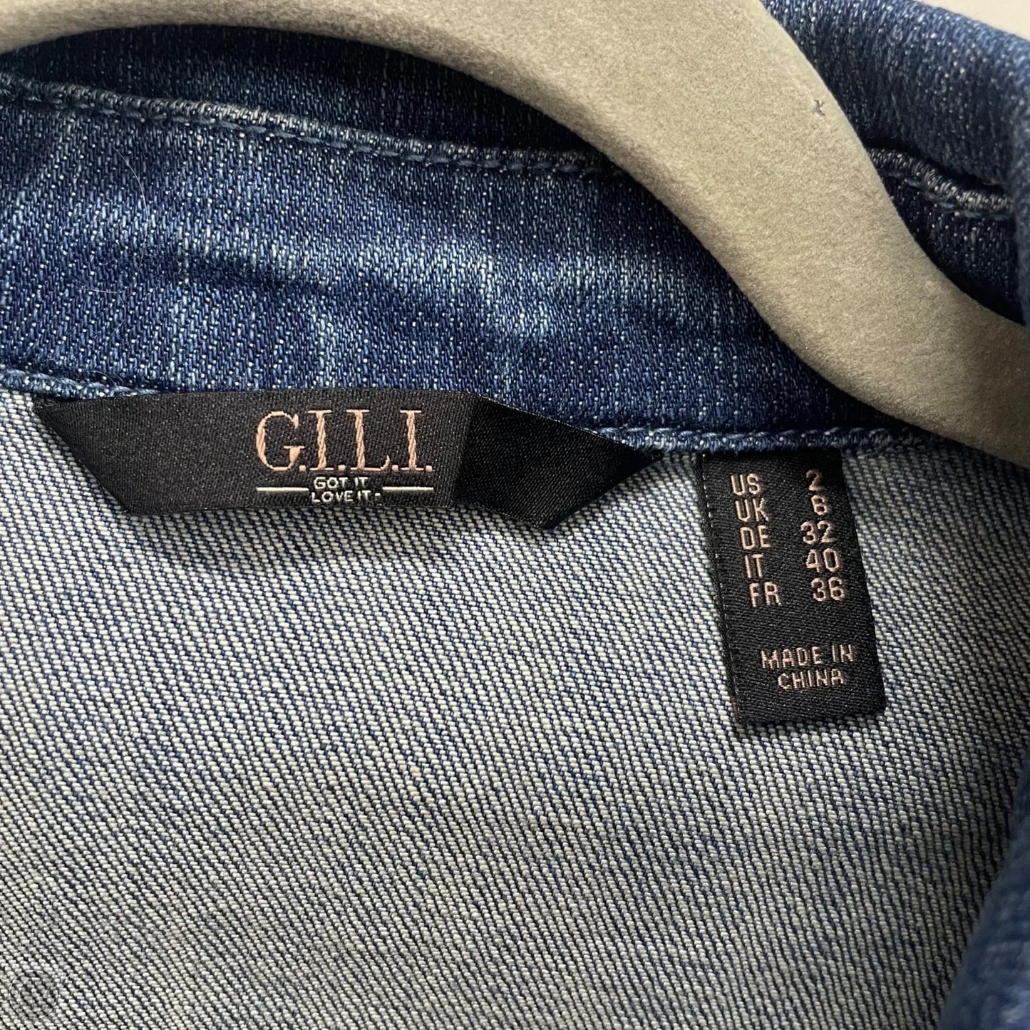 Jacket Denim By Cmc In Blue & Grey, Size: 2