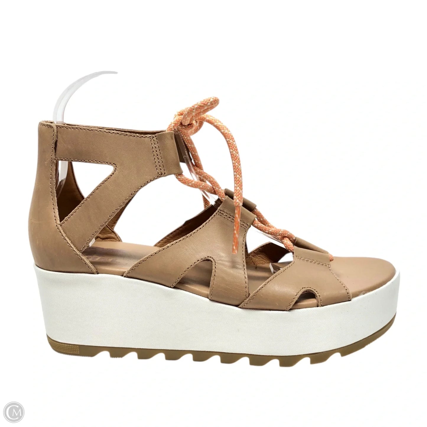 Sandals Heels Wedge By Sorel In Tan, Size: 8