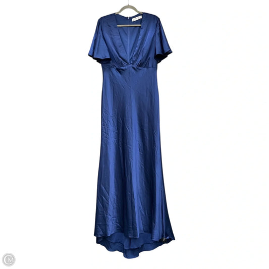 Dress Party Long By Mac Duggal In Navy, Size: 10