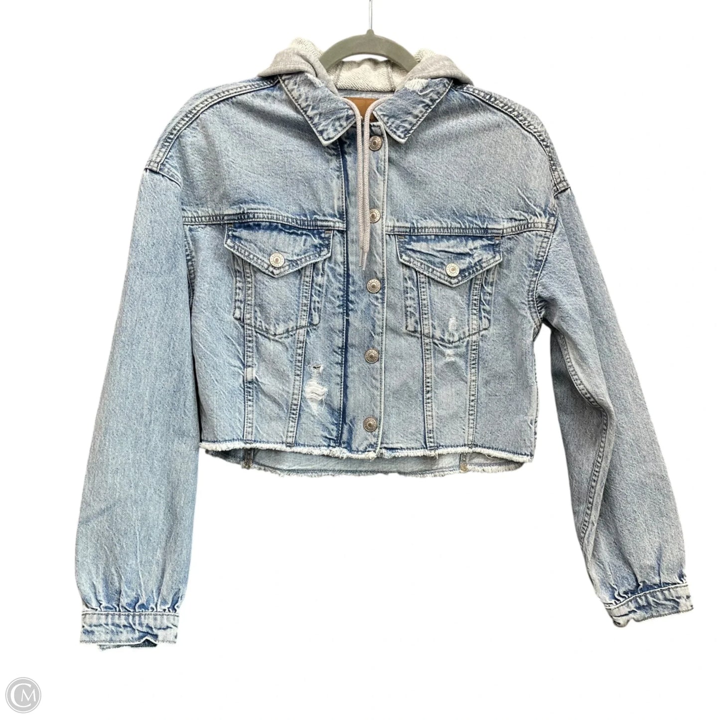 Jacket Denim By American Eagle In Blue Denim, Size: Xs
