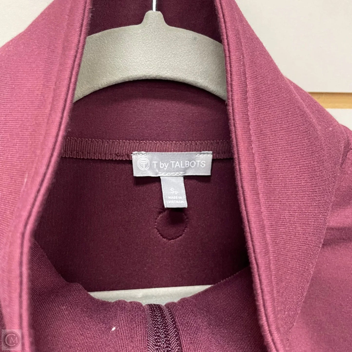 Athletic Jacket By Talbots In Maroon, Size: Sp
