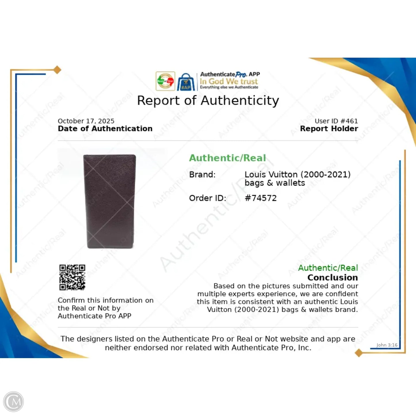 Wallet Luxury Designer By Louis Vuitton, Size: Large