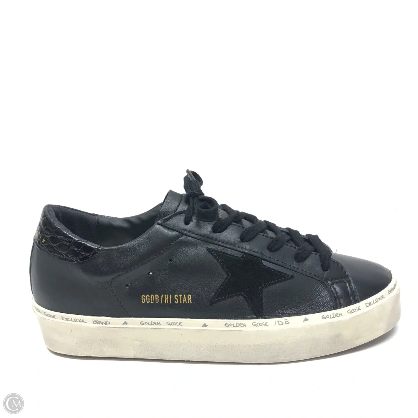 Shoes Luxury Designer By Golden Goose In Black & White, Size: 10.5