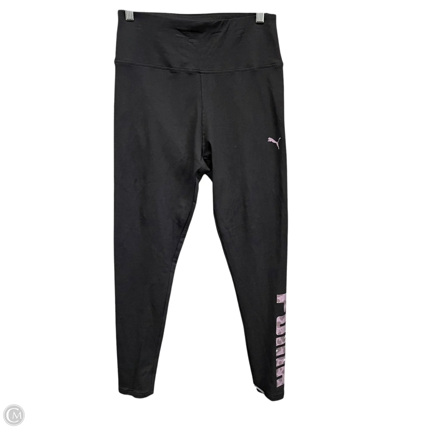 Athletic Leggings By Puma In Black & Purple, Size: M