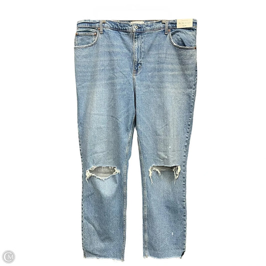 Jeans Straight By Abercrombie And Fitch In Blue Denim, Size: 20