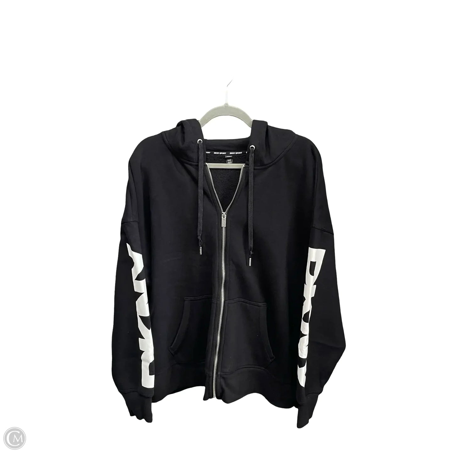 Sweatshirt Hoodie By Dkny In Black, Size: 1x