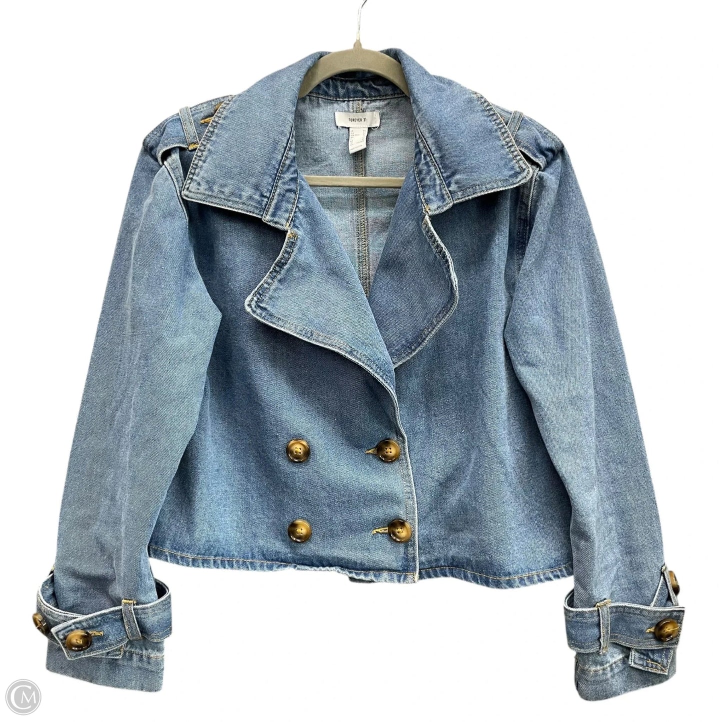 Jacket Denim By Forever 21 In Blue Denim, Size: Xs