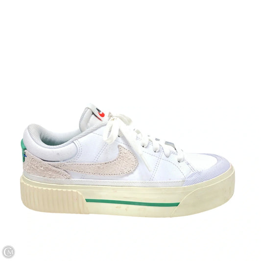 Shoes Sneakers By Nike In Green & White, Size: 6.5