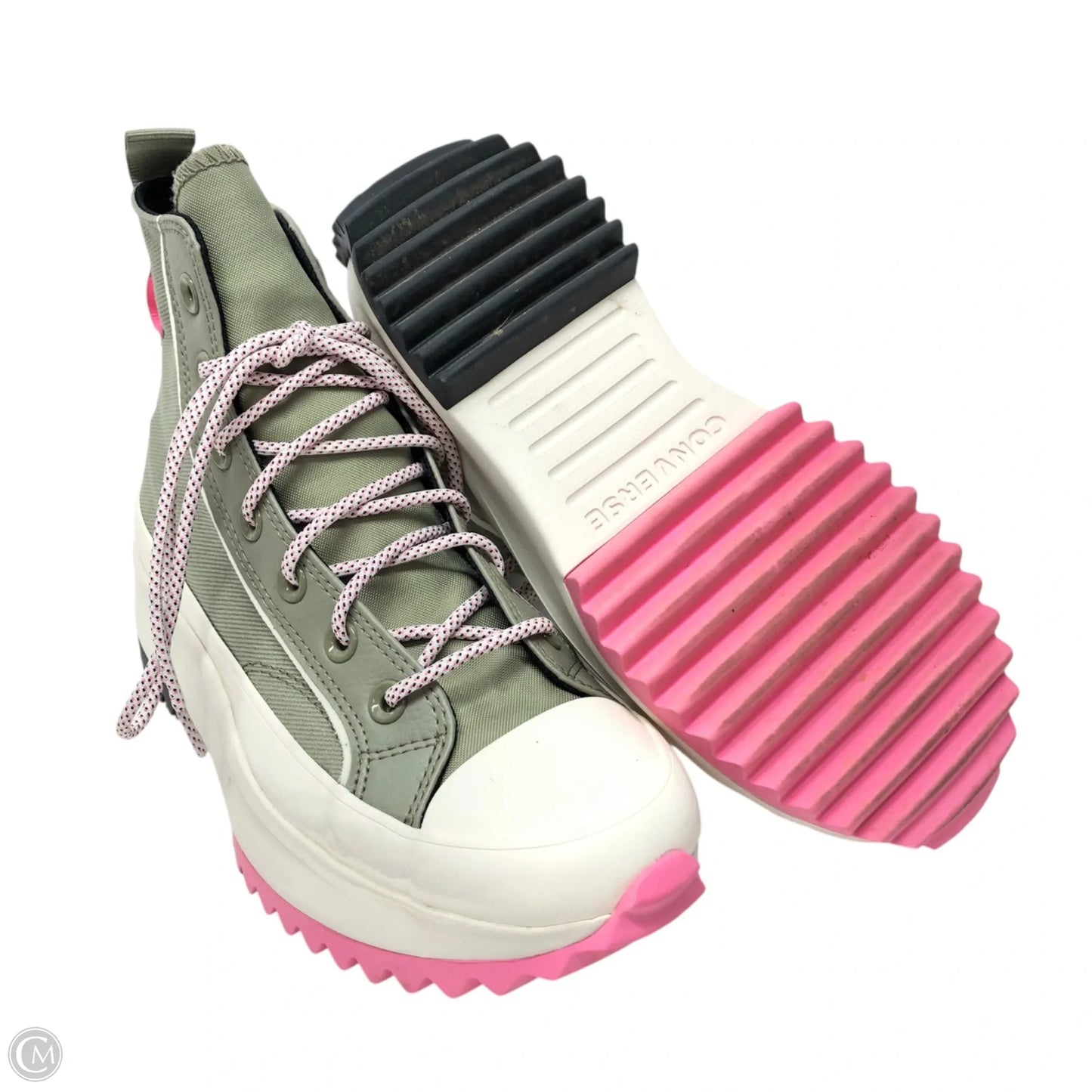 Shoes Sneakers By Converse In Green & Pink, Size: 6.5