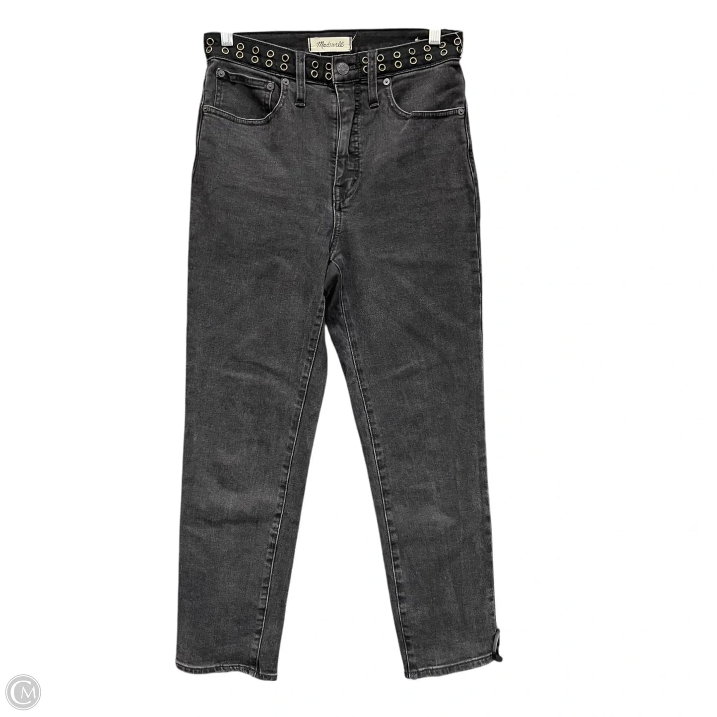 Jeans Straight By Madewell In Black Denim, Size: 4