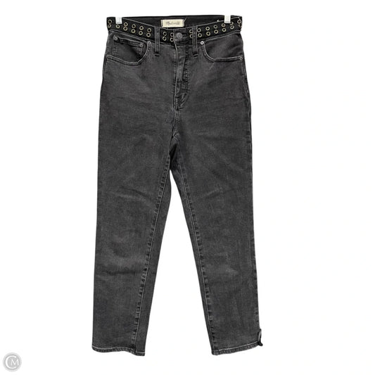 Jeans Straight By Madewell In Black Denim, Size: 4