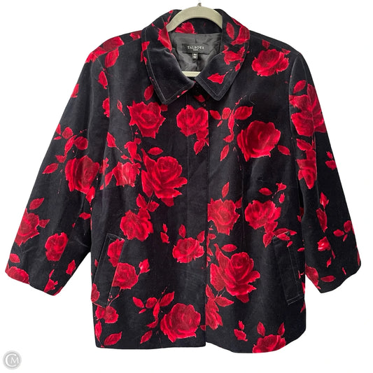 Blazer By Talbots In Black & Red, Size: 18
