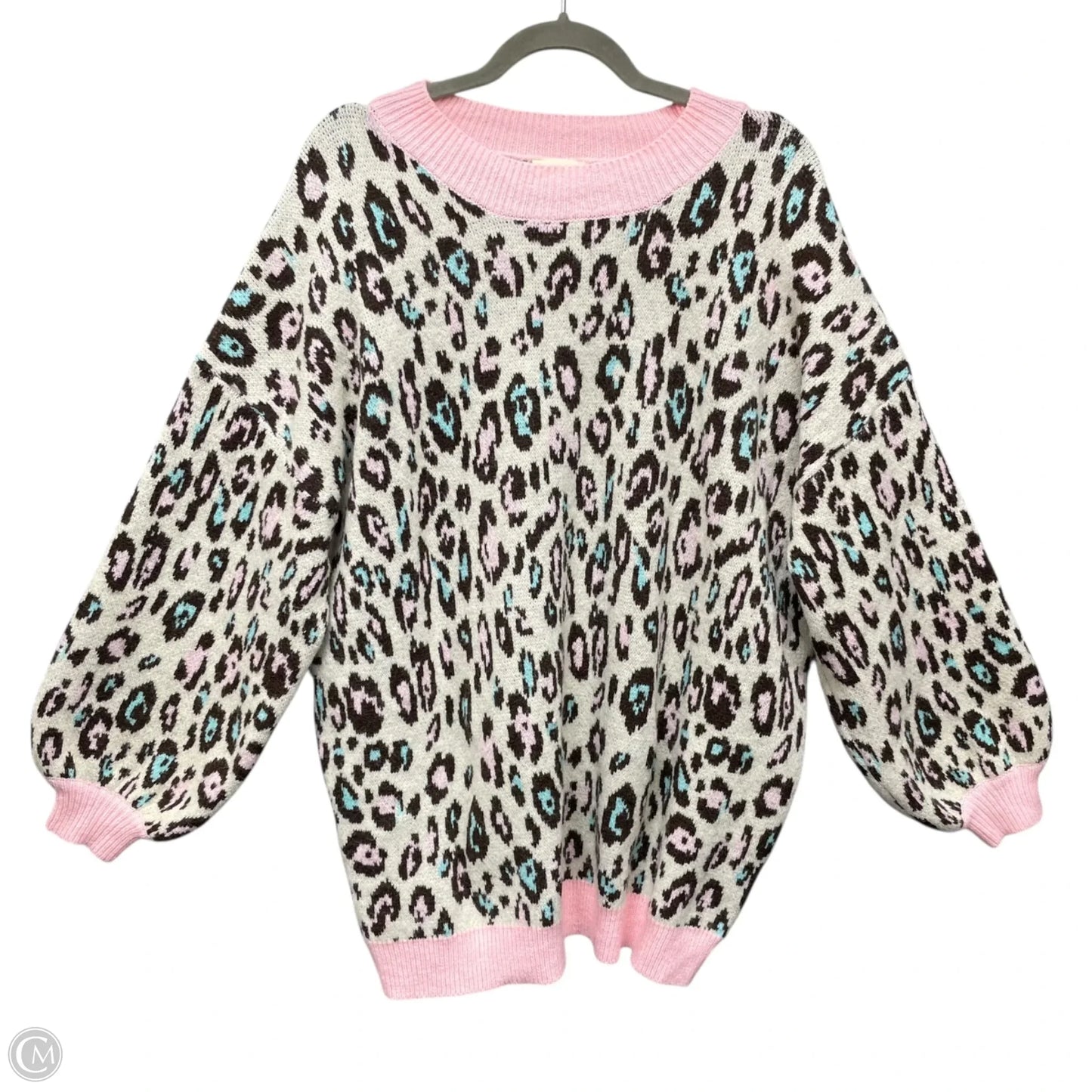 Sweater By Clothes Mentor In Animal Print, Size: L