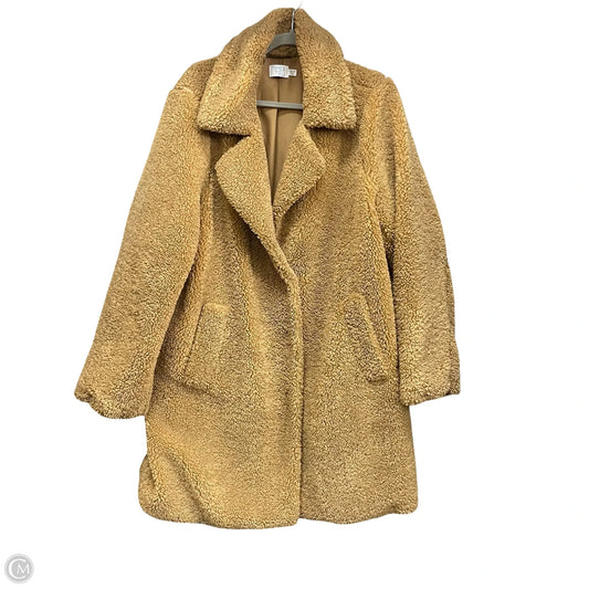 Coat Faux Fur & Sherpa By Time And Tru In Brown, Size: 2x