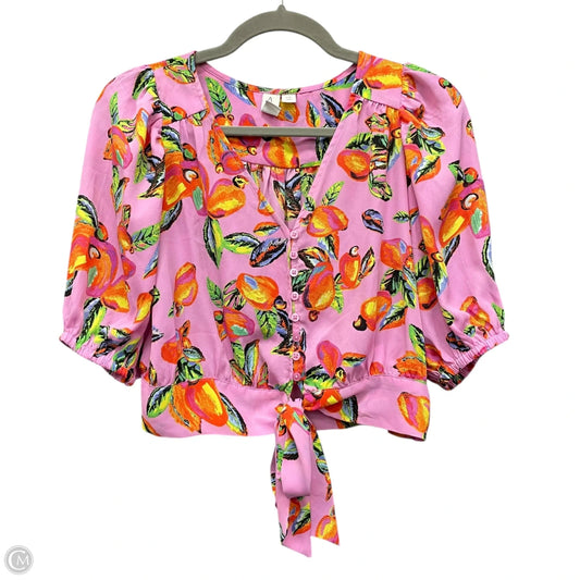 Blouse 3/4 Sleeve By J By Joie In Pink, Size: S