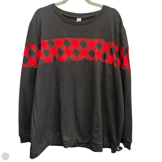 Sweatshirt Crewneck By Blooming Jelly In Black & Red, Size: 3x