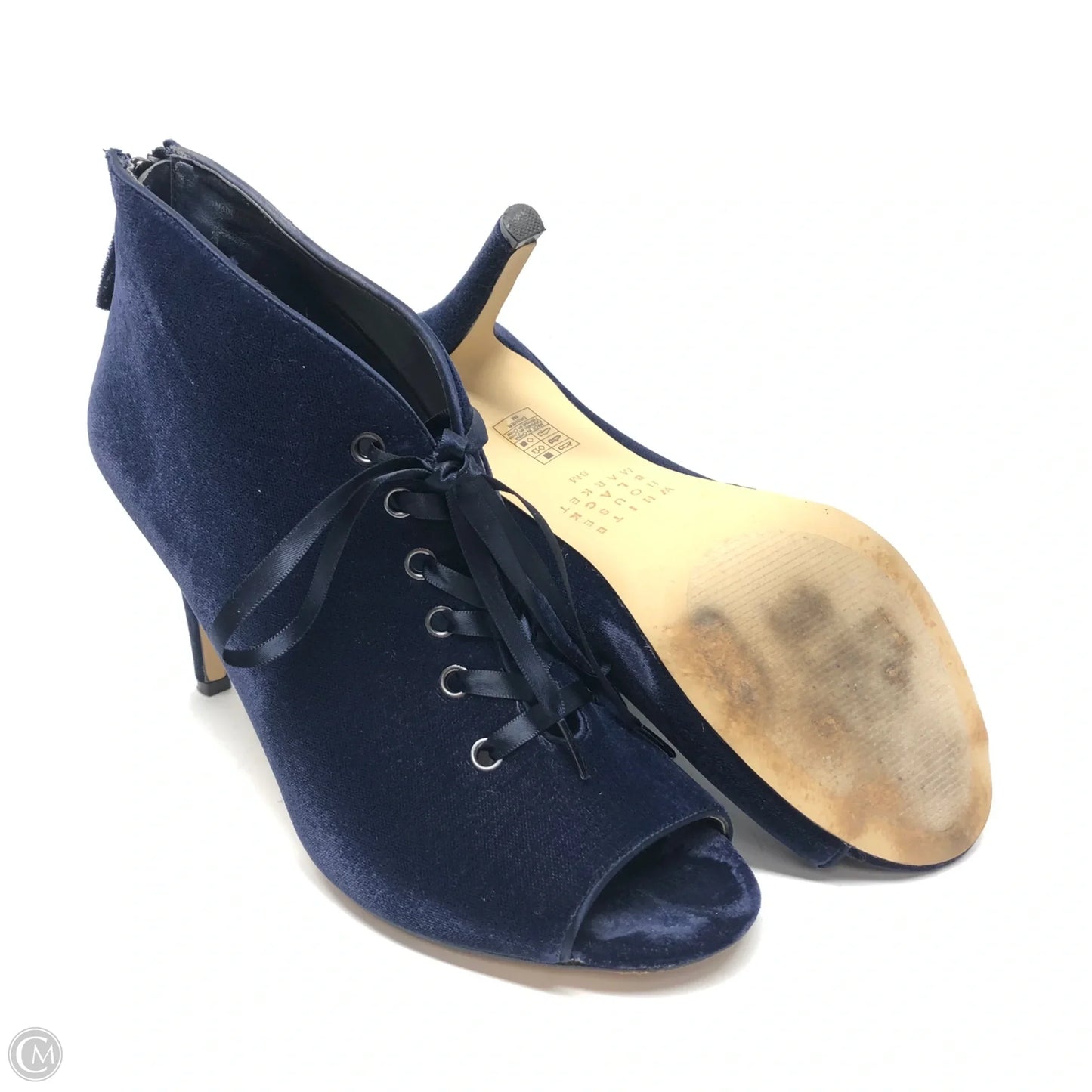 Boots Ankle Heels By White House Black Market In Navy, Size: 8