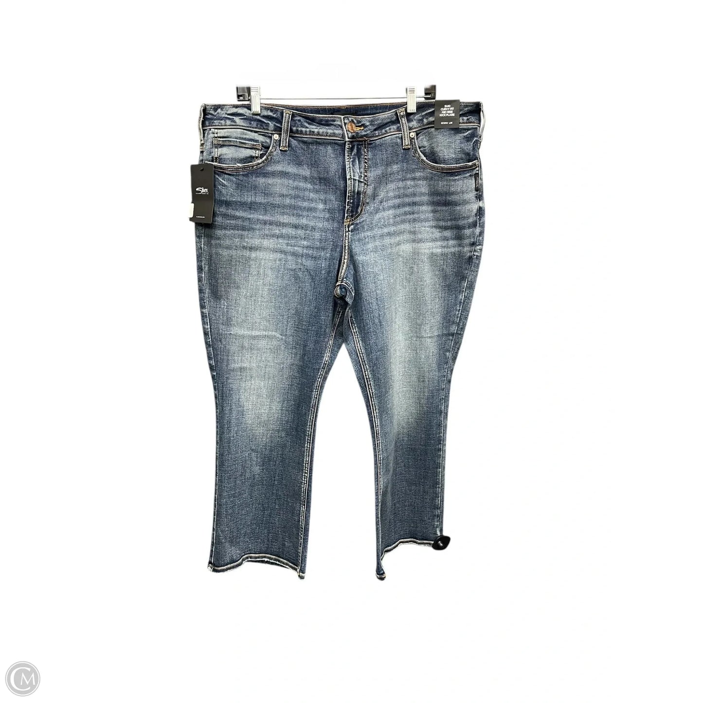 Jeans Flared By Silver In Blue Denim, Size: 20