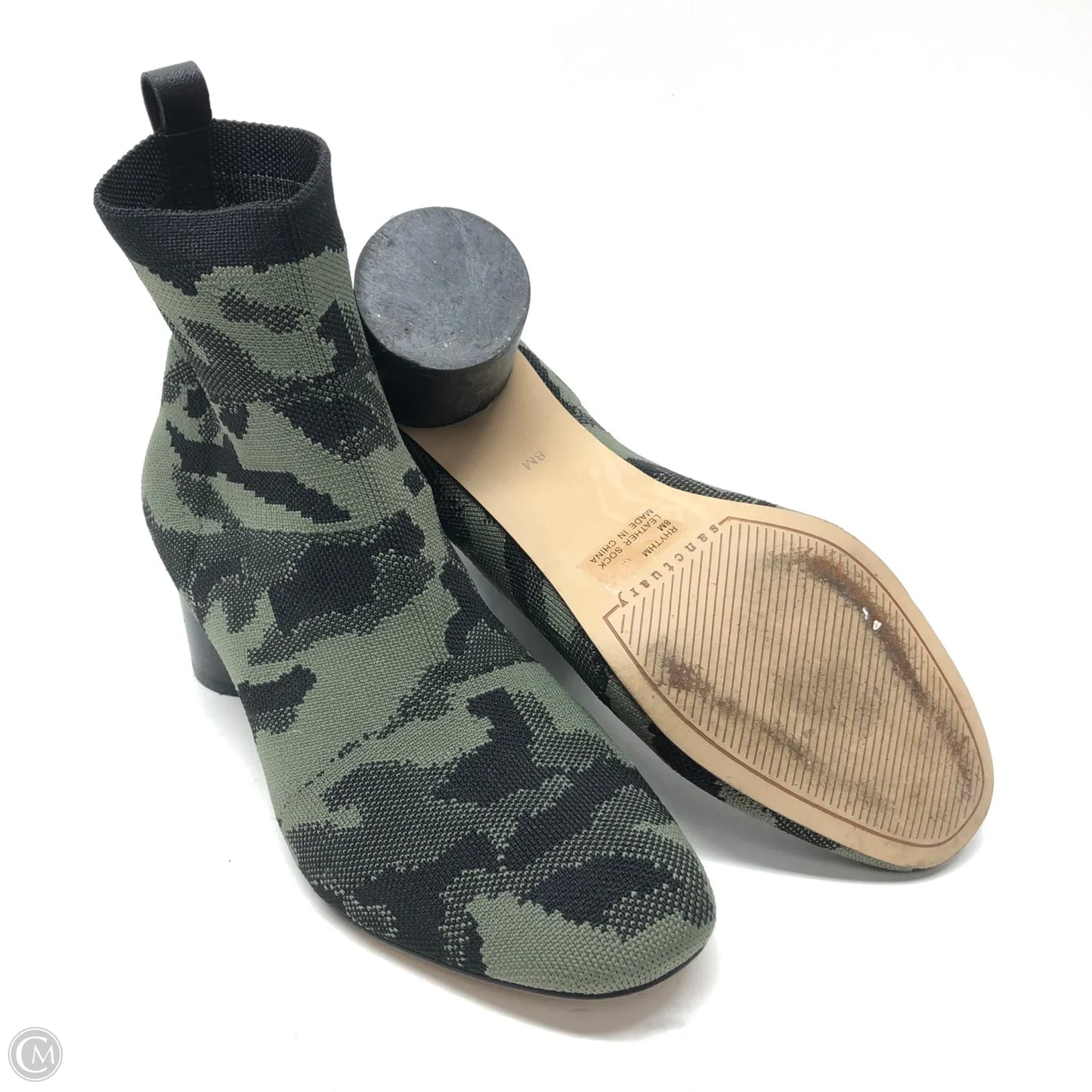 Boots Ankle Heels By Sanctuary In Black & Green, Size: 8