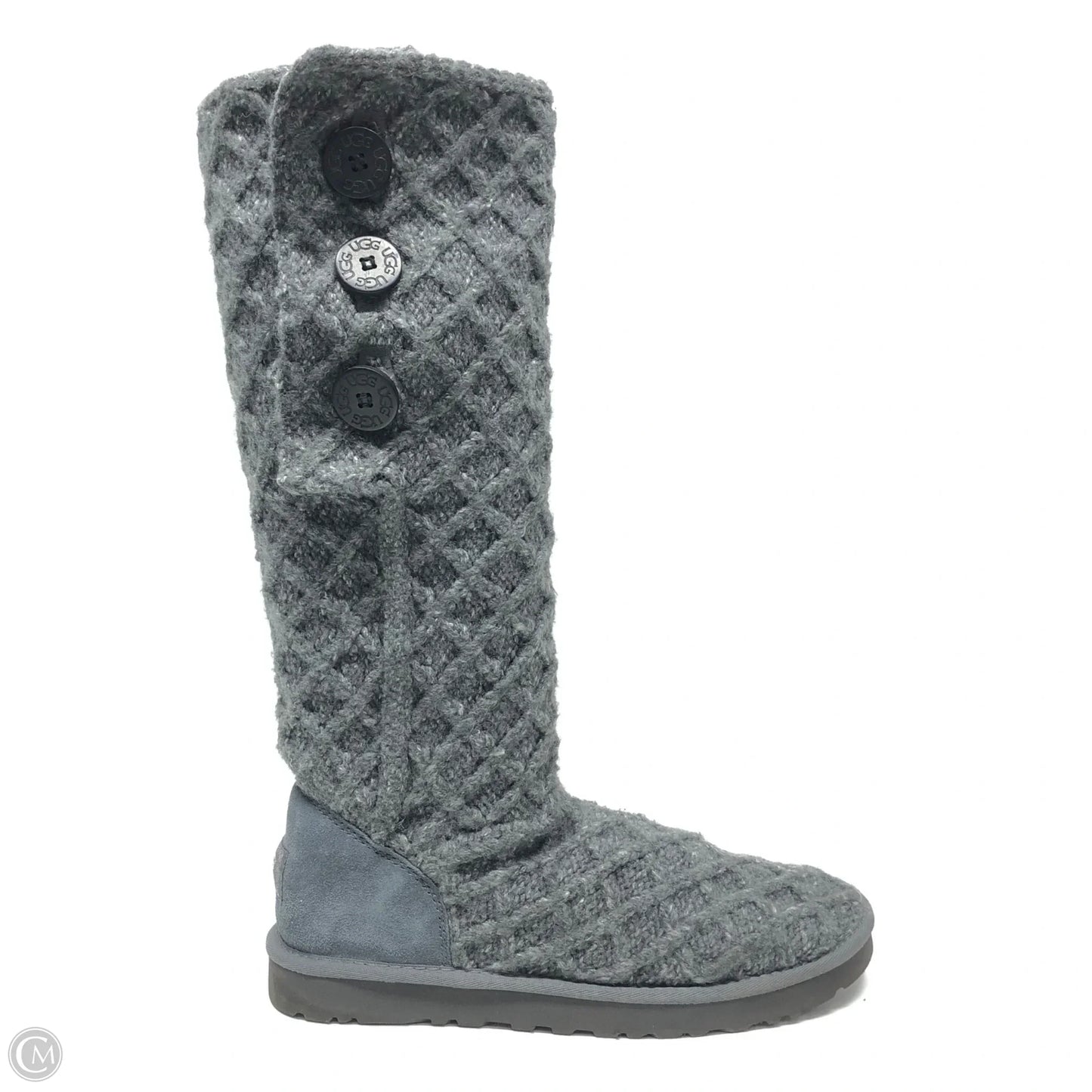 Boots Designer By Ugg In Grey, Size: 11