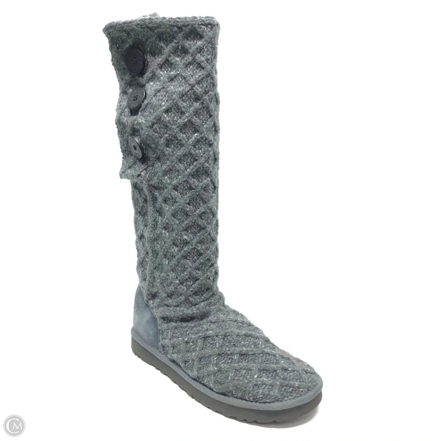 Boots Designer By Ugg In Grey, Size: 11