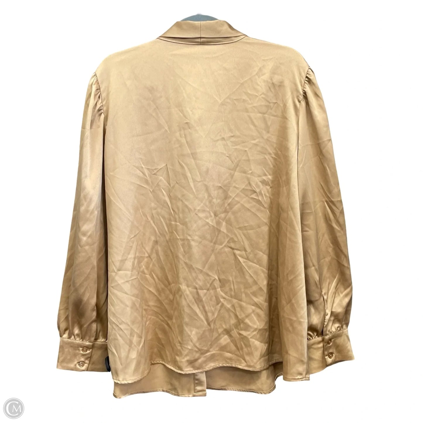 Blouse Long Sleeve By Ashley Stewart In Gold, Size: 20